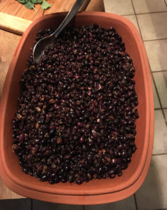 stirred and seasoned black beans