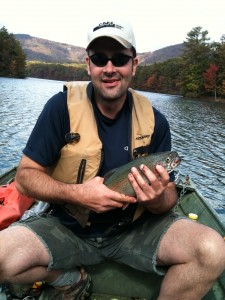 Brad's big trout at Big Canoe